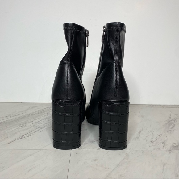 New! Franco Sarto Harmond Black Faux Leather Bootie 8 1/2 W - Picture 3 of 14